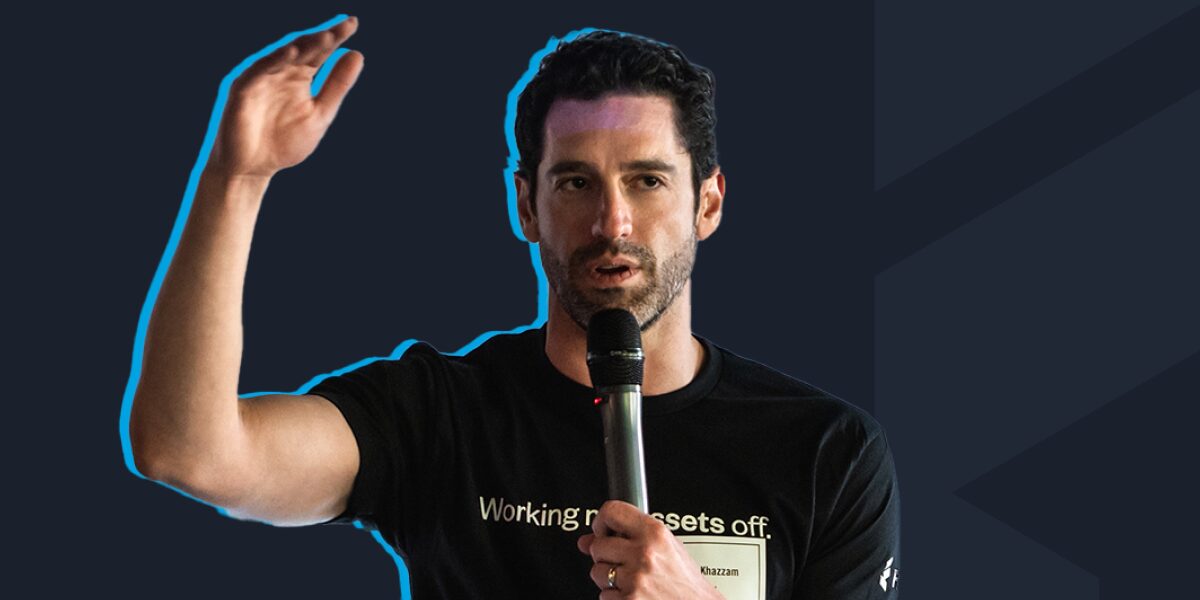 Float CEO Rob Khazzam speaking with microphone